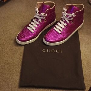 GUCCI 409793 Women's High Top Sneaker 40/10
